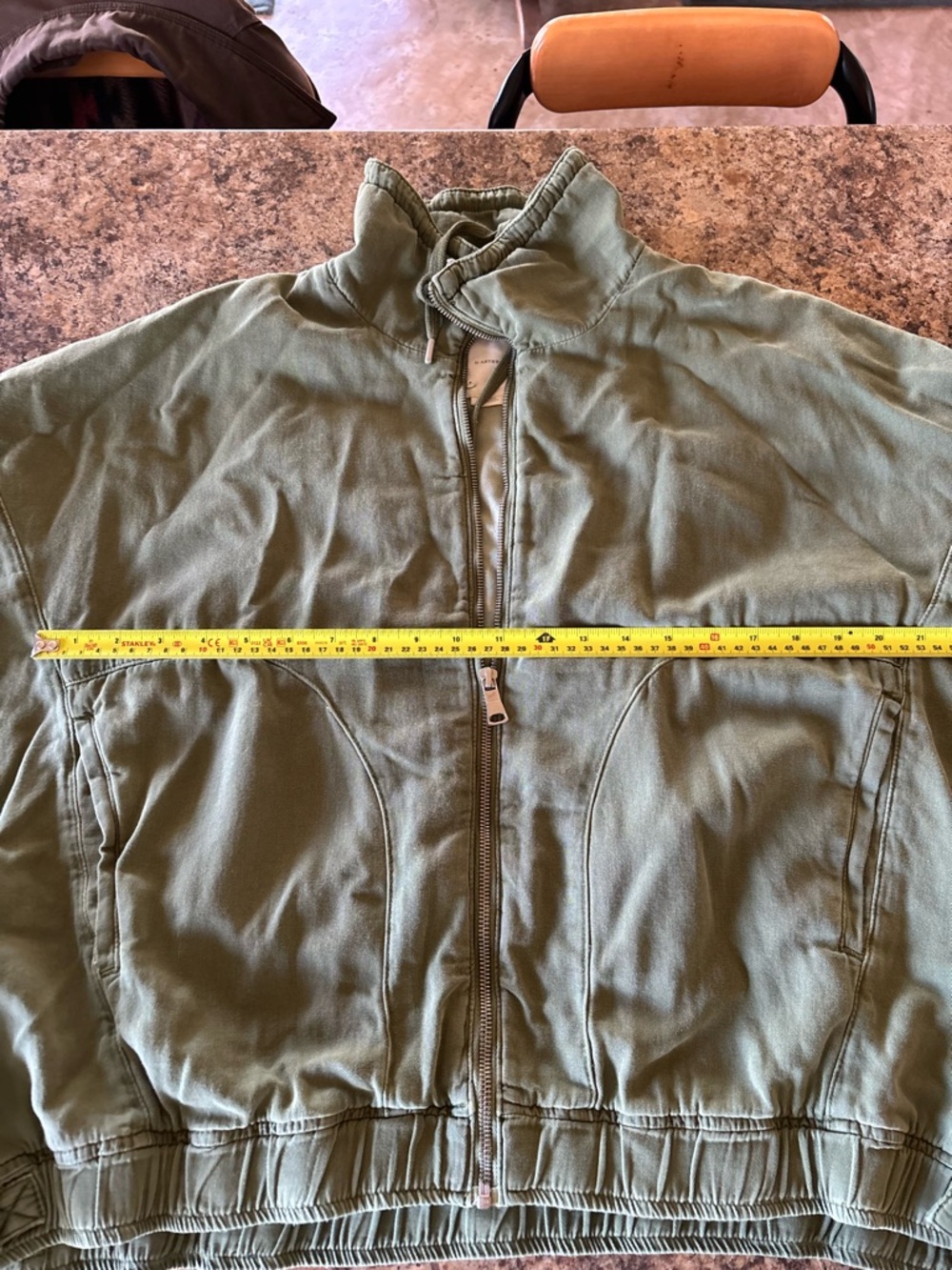 NWT ANTHROPOLOGIE Canvas Oversized Utility Jacket, Cotton,Army Green, Fall LP - Picture 13 of 15